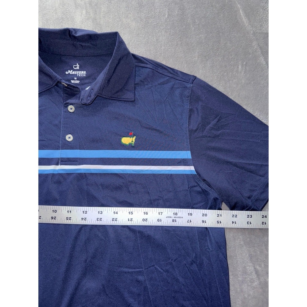 Masters Tech Polo Shirt Mens Blue Golf Performance Polyester Size M - Picture 5 of 6